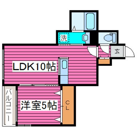 栄町駅 徒歩2分 2階の物件間取画像